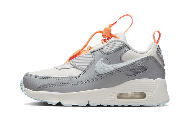 Nike Nike Air Max 90 Toggle SE Kids Lifestyle Shoes Gray White Blue Children Aged 3 7 Years Old