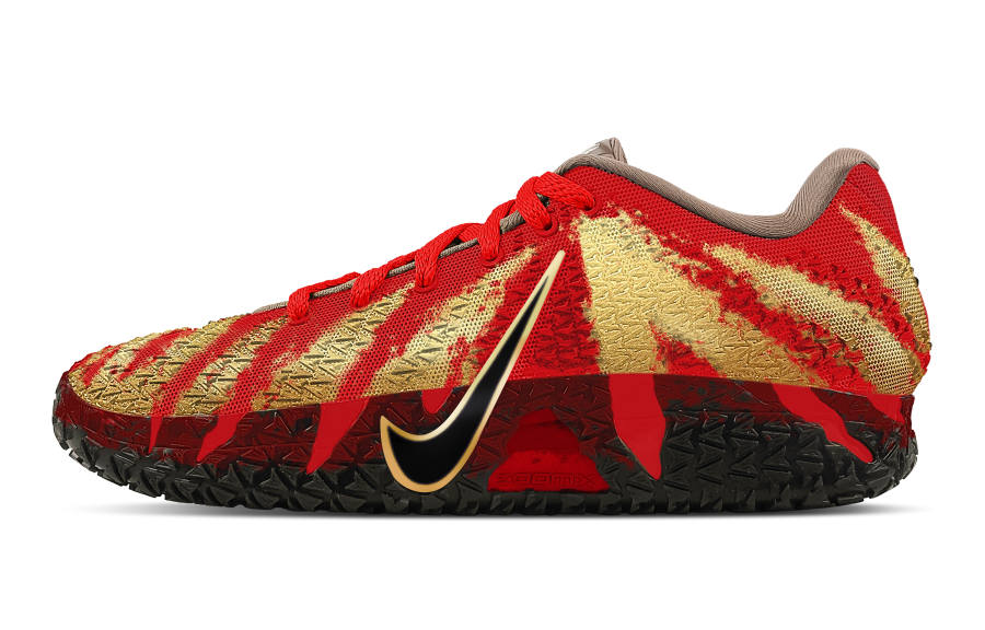 Nike Nike Ja Morant 3 Blessing Arrives Immediately Abrasion Resistant Low top Basketball Shoes Men's Red Gold