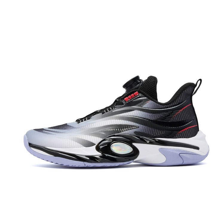 QIAODAN Low top Basketball Shoes Black/Joyful Red Teenagers