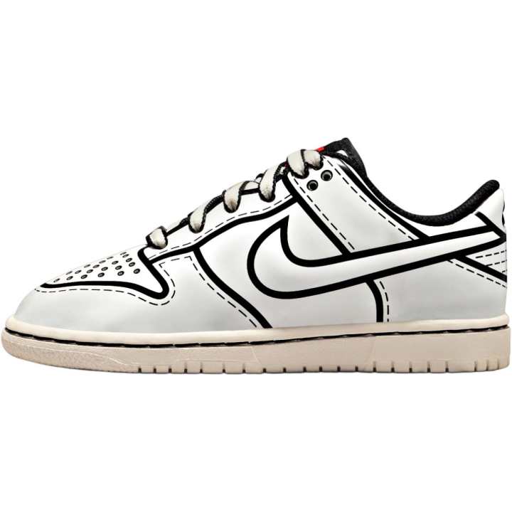 Nike LEGO x Nike Dunk Low top Kids' Skateboarding Shoes Black White Children Aged 3 7 Years Old