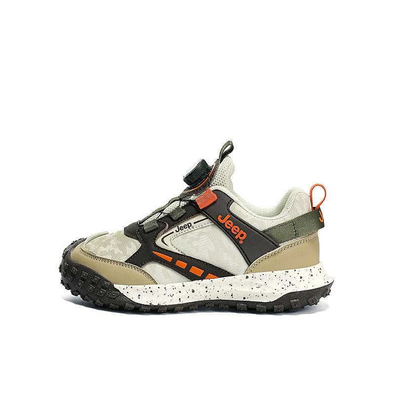 Jeep Synthetic Leather Kids Lifestyle Shoes Khaki Brown Kids'