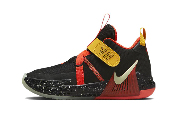 Nike Nike Witness 7 LeBron SE Cushioning Low top Children's Basketball Shoes Black Orange Kids'
