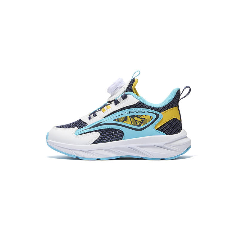 361°KIDS Running Shoes Light Prussian Blue/White/Sky Teal Mesh Version Teenagers