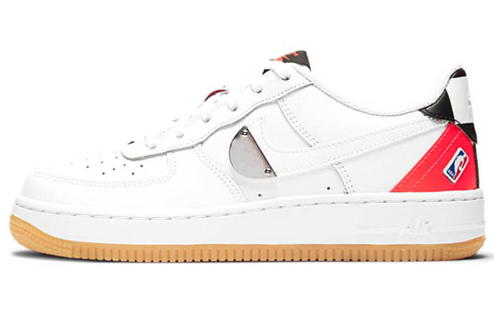 Nike Nike Air Force 1 LV8 NBA White Crimson Gum GS