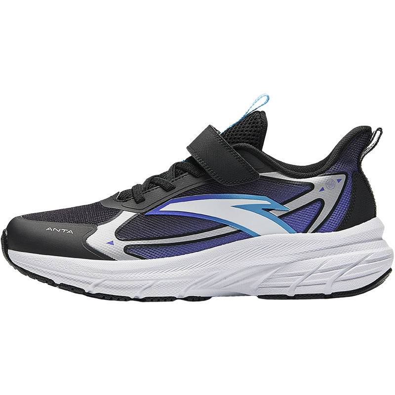 Antakids Synthetic Leather, Textile Low top Running Shoes Black/Mysterious Purple Teenagers