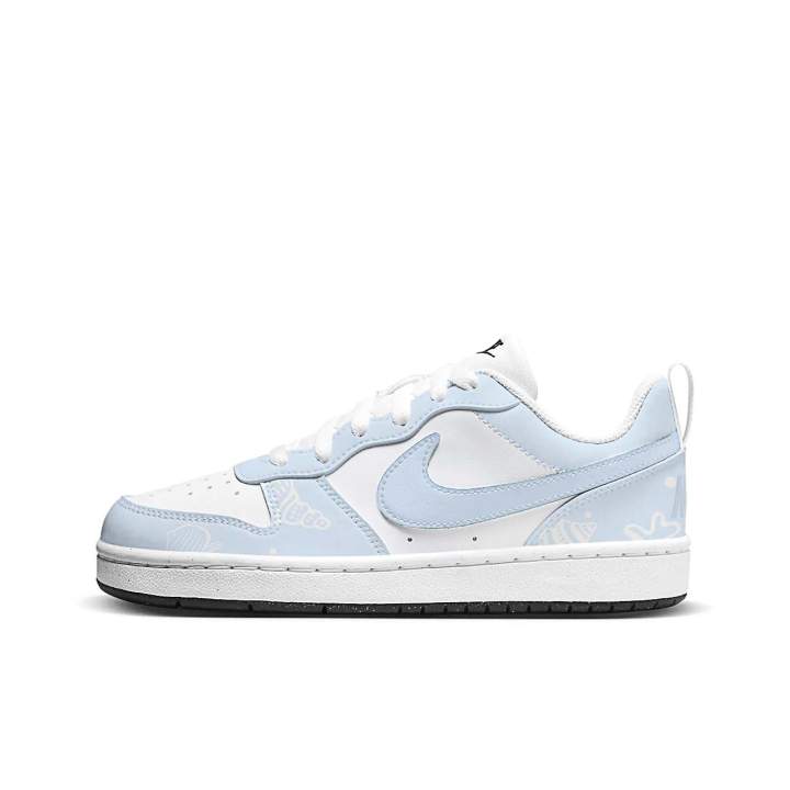 Nike Nike Court Borough Shell Memory B Low top Kids' Skateboarding Shoes Blue White Unisex