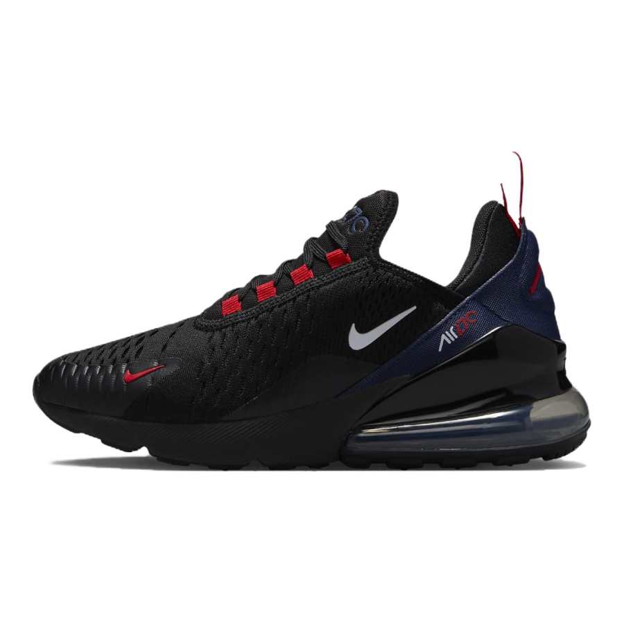 Nike Nike Air Max 270 Abrasion Resistant Breathable Low top Kids' Running Shoes Black Red Kids'