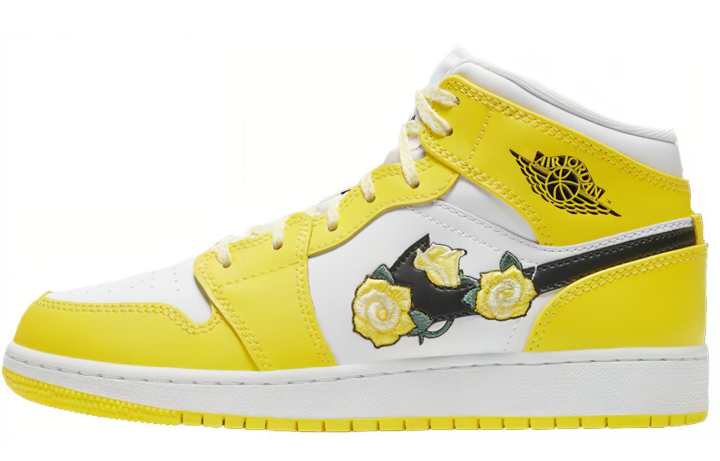 Jordan Jordan 1 Mid Dynamic Yellow Floral GS