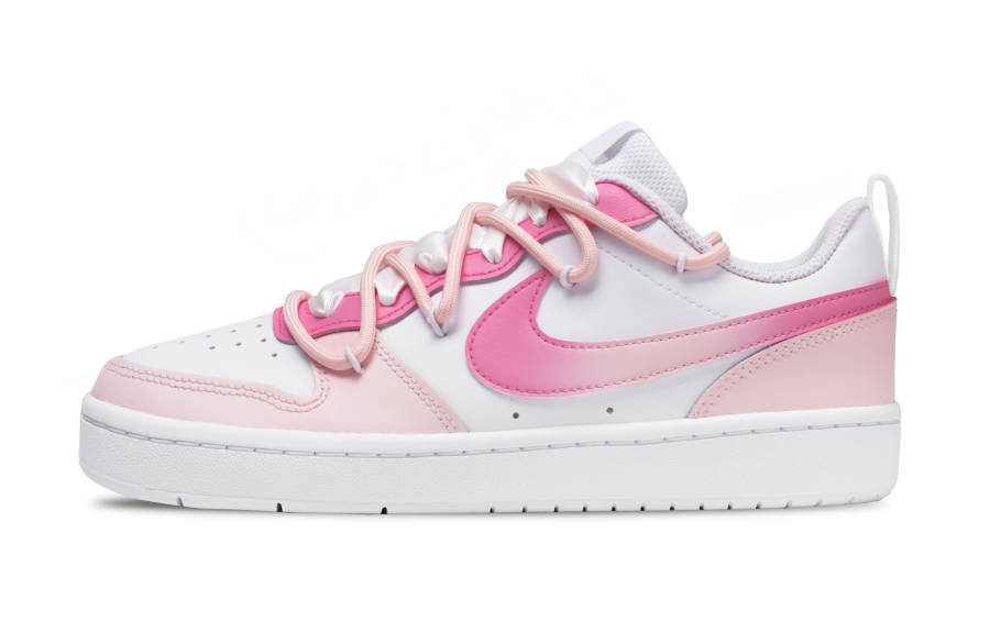 Nike Nike Court Borough Leather Abrasion Resistant Slip Resistant Cushioning Low top Kids' Skateboarding Shoes Pink Kids'