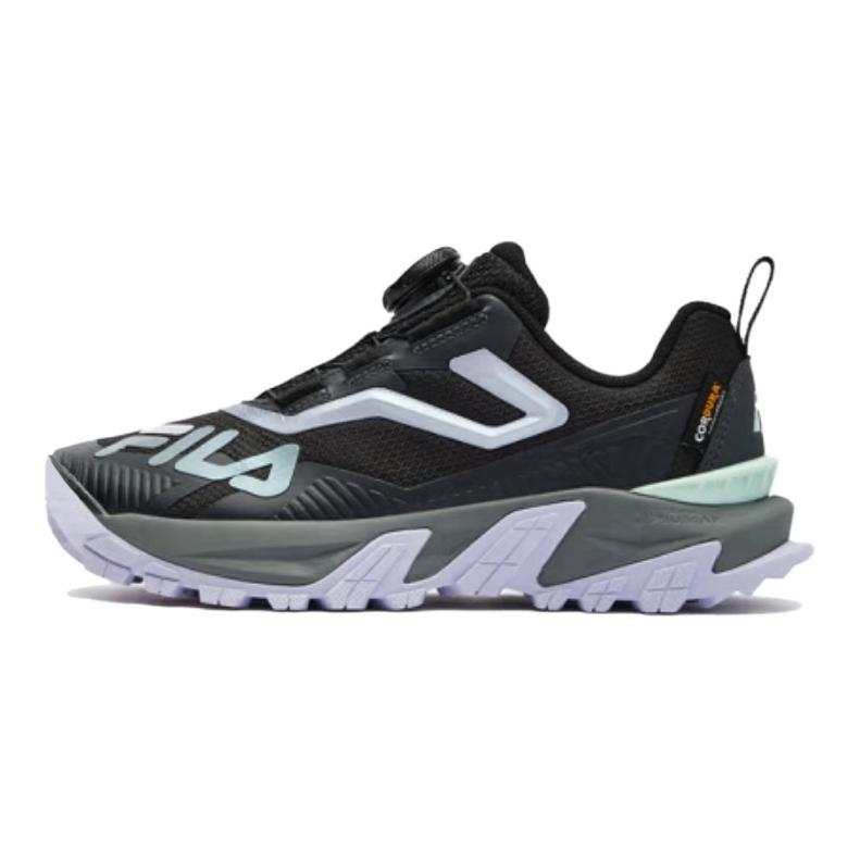 FILA KIDS Slip Resistant Abrasion Resistant Slip Resistant Abrasion Resistant Low top Kids' Outdoor Shoes Gray/Black