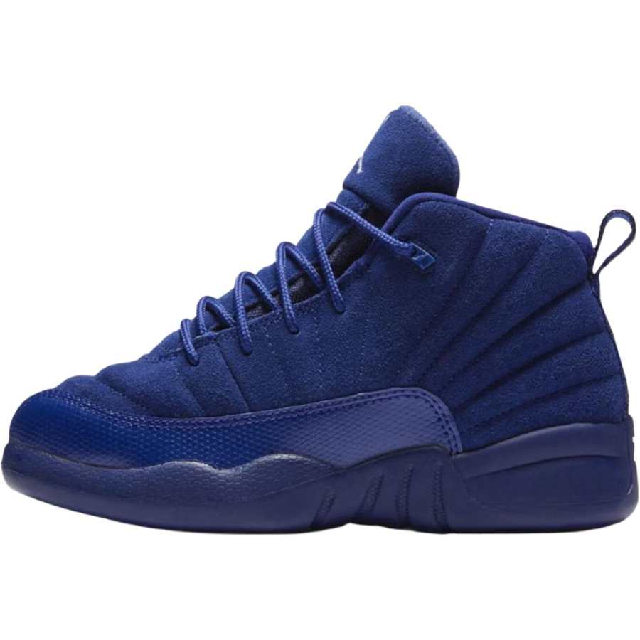Jordan Jordan Air Jordan 12 Slip Resistant Cushioning Slip Resistant Cushioning Mid top Children's Basketball Shoes Dark Blue