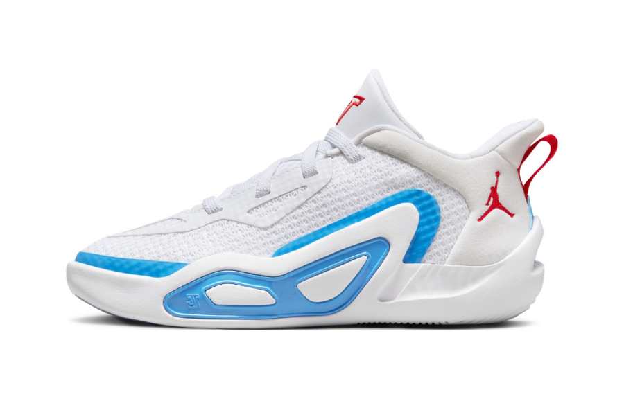 Jordan Jordan Tatum 1 Tatum 1 St. Louis PS Low top Children's Basketball Shoes White Blue Children Aged 3 7 Years Old