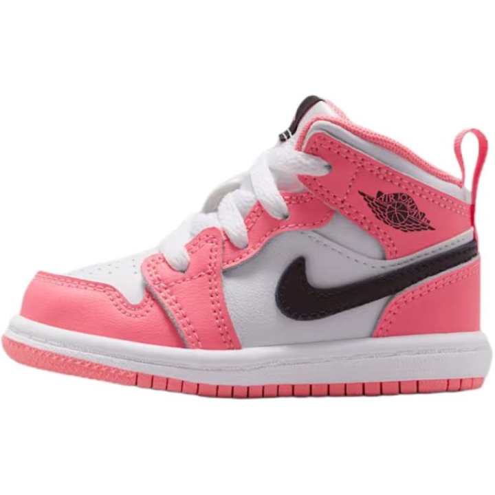 Jordan Jordan 1 Mid top Toddler Shoes Pink White Infant And Toddler
