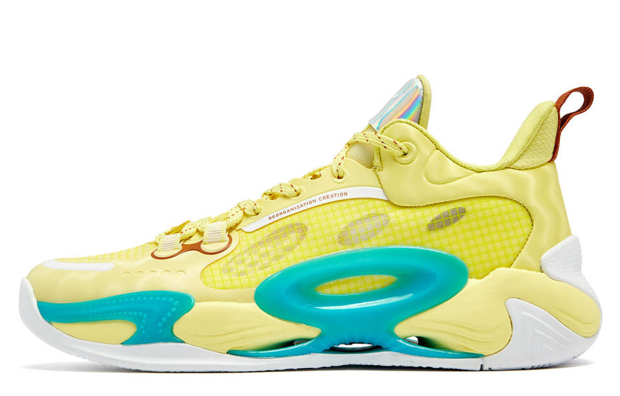 QIAODAN Low top Basketball Shoes Bright Yellow Unisex
