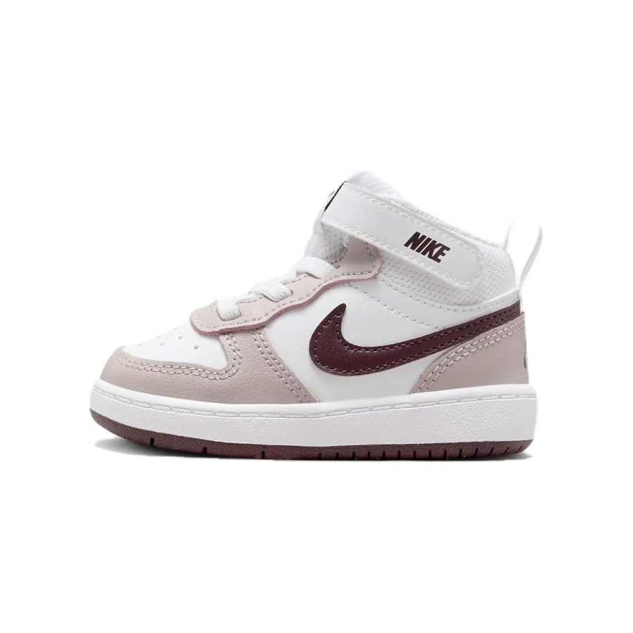 Nike Nike Court Borough 2 Non slip Lightweight Mid top Toddler Shoes White Red Infant And Toddler