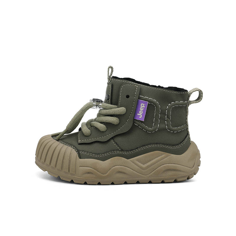 Jeep Fleece Lined Comfortable Kids' Boots Light Gray Green Kids'