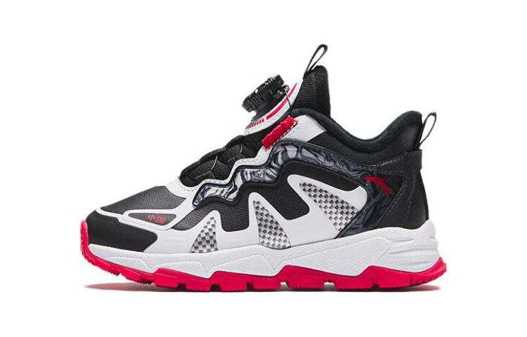 Antakids Anti-Slip Wear-Resistant Mid-Top Kids' Running Shoes Black White Children Aged 3-7 Years Old