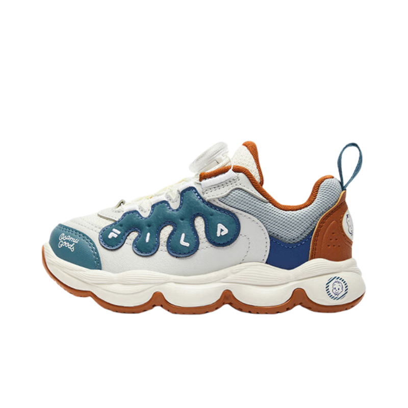 FILA KIDS BOA Abrasion Resistant Abrasion Resistant Low top Children's Basketball Shoes