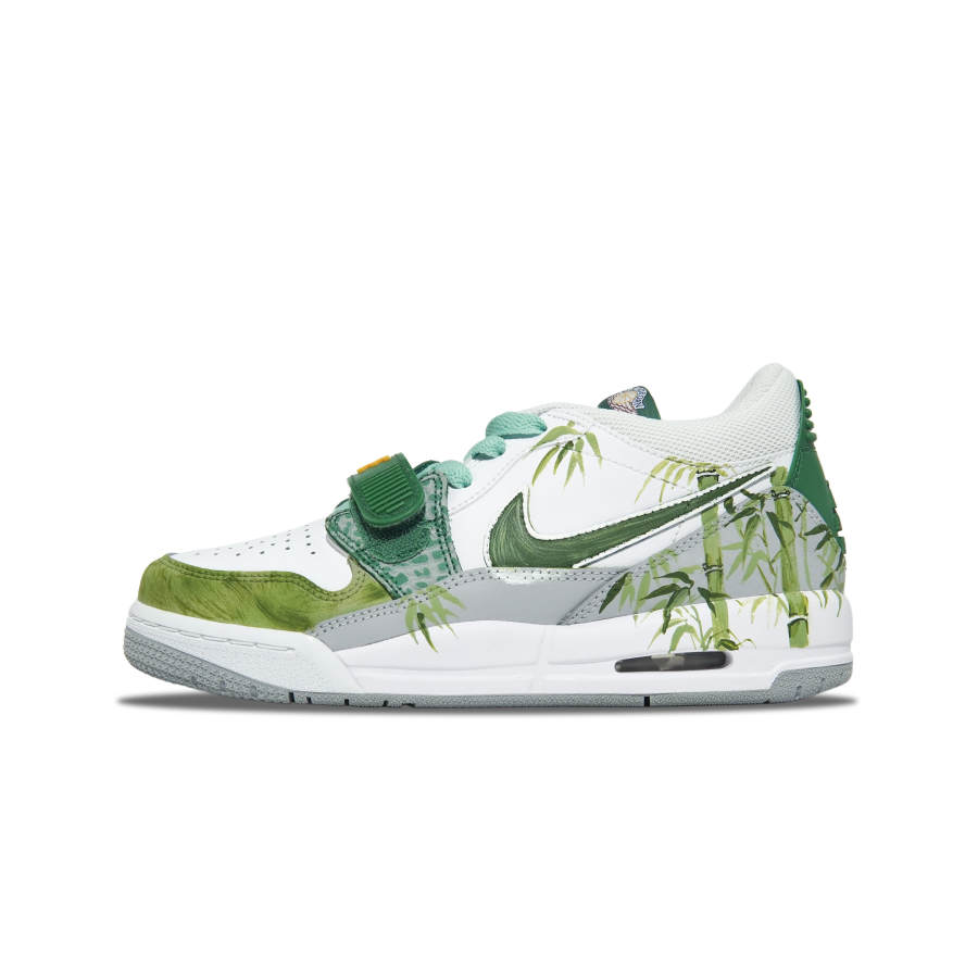 Jordan Jordan Legacy 312 Air Jordan Low Cushioning, Wear Resistant Low top Children's Basketball Shoes Light Green Teenagers
