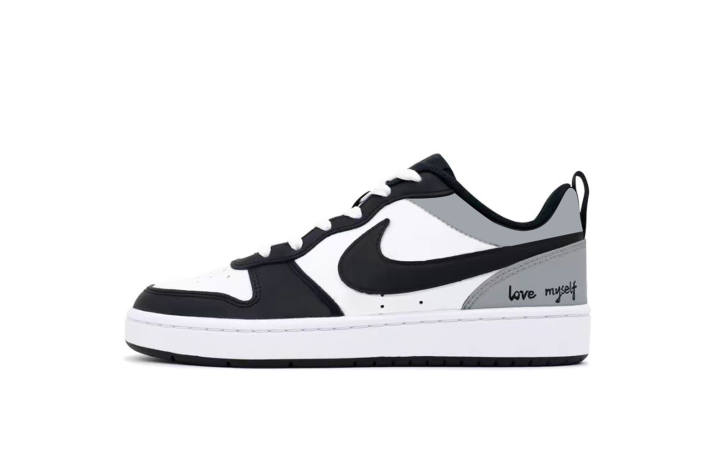 Nike Nike Court Borough 2 Slip Resistant Low top Kids' Skateboarding Shoes Black Teenagers