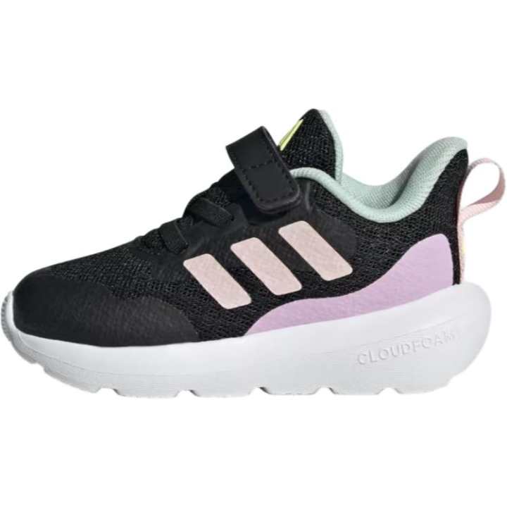 Adidas Adidas Fortarun 2.0 Soft And Comfortable Slip Resistant Abrasion Resistant Low top Toddler Shoes Black