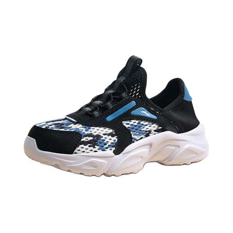 Antakids Cushioning Abrasion Resistant Cushioning, Wear Resistant Low top Kids' Running Shoes Black White Blue