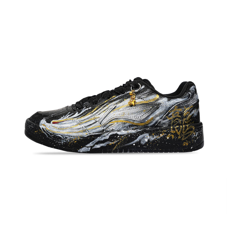Li-Ning Li Ning Sycee V3 Synthetic Leather Slip Resistant Cushioning Abrasion Resistant Low top Skateboard Shoes Men's