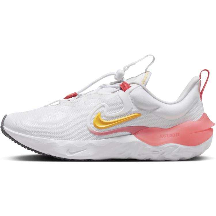 Nike Nike Run Flow GS Slip Resistant Anti Kick Low top Running Shoes White Pink Unisex