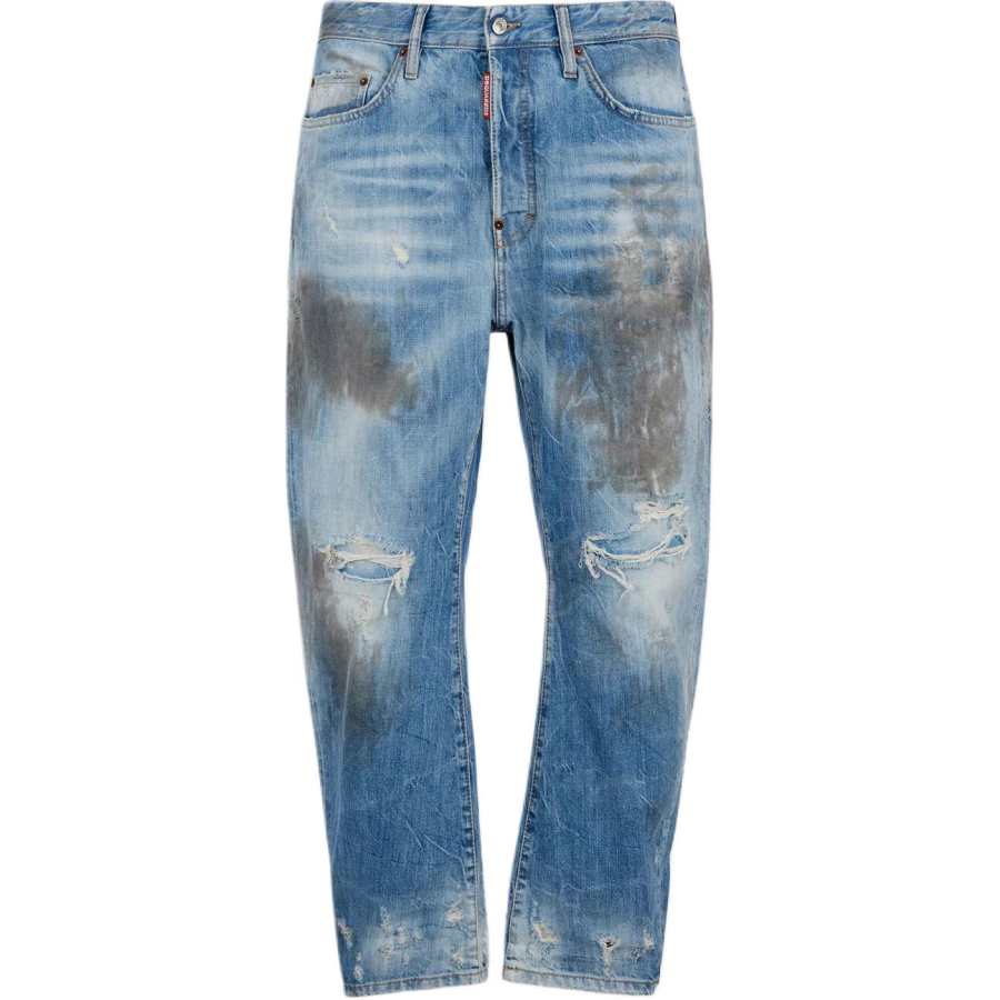 DSQUARED 2 Dsquared 2 light dirty ripped trousers