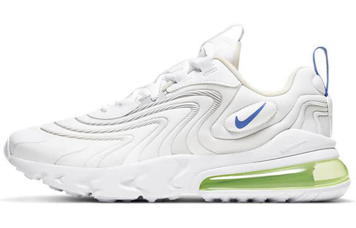 Nike Nike Air Max 270 Cushioning Abrasion Resistant Low top Running Shoes White Blue Green Unisex