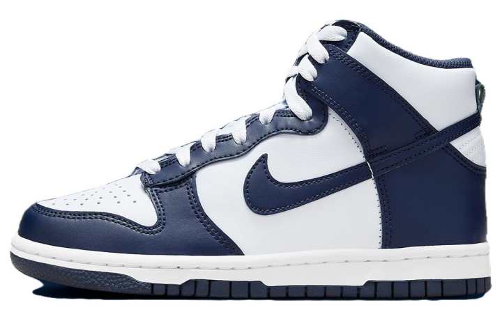 Nike Nike Dunk High Leather High top Skateboard Shoes White Blue Unisex