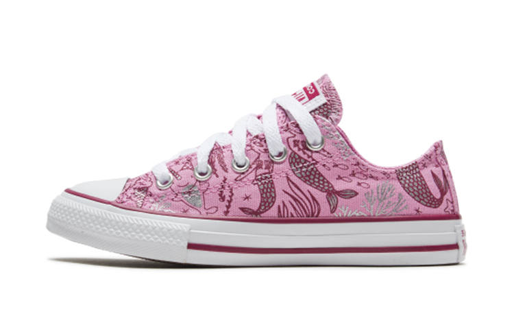 Converse Chuck Taylor All Star Breathable Cushioning Low top Kids Canvas Shoes Pink Children Aged 3 7 Years Old