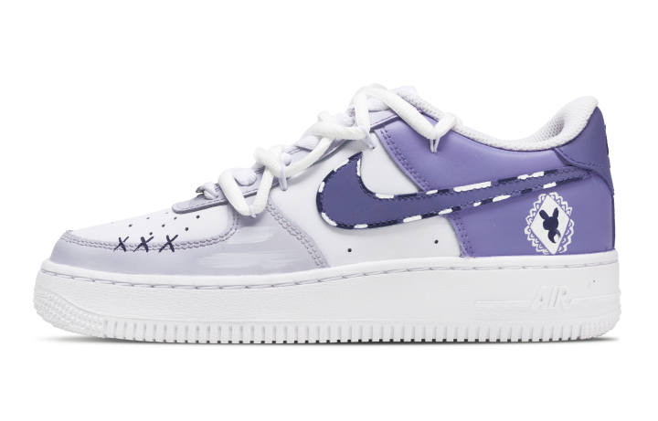 Nike Nike Air Force 1 Back Rabbit Synthetic Leather Abrasion Resistant Height Increasing Low top Kids' Skateboarding Shoes