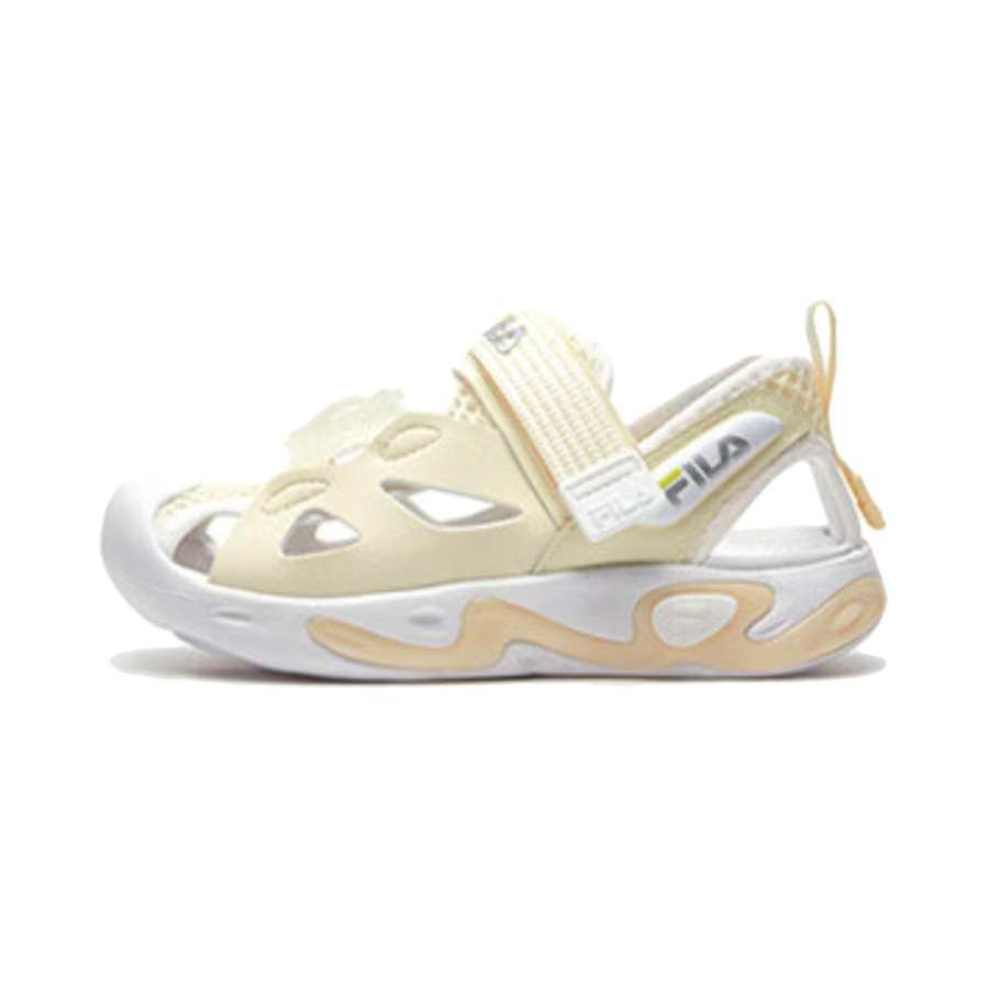 FILA KIDS Comfortable Slip Resistant Abrasion Resistant Children's Sandals Light Yellow Children Aged 3 7 Years Old
