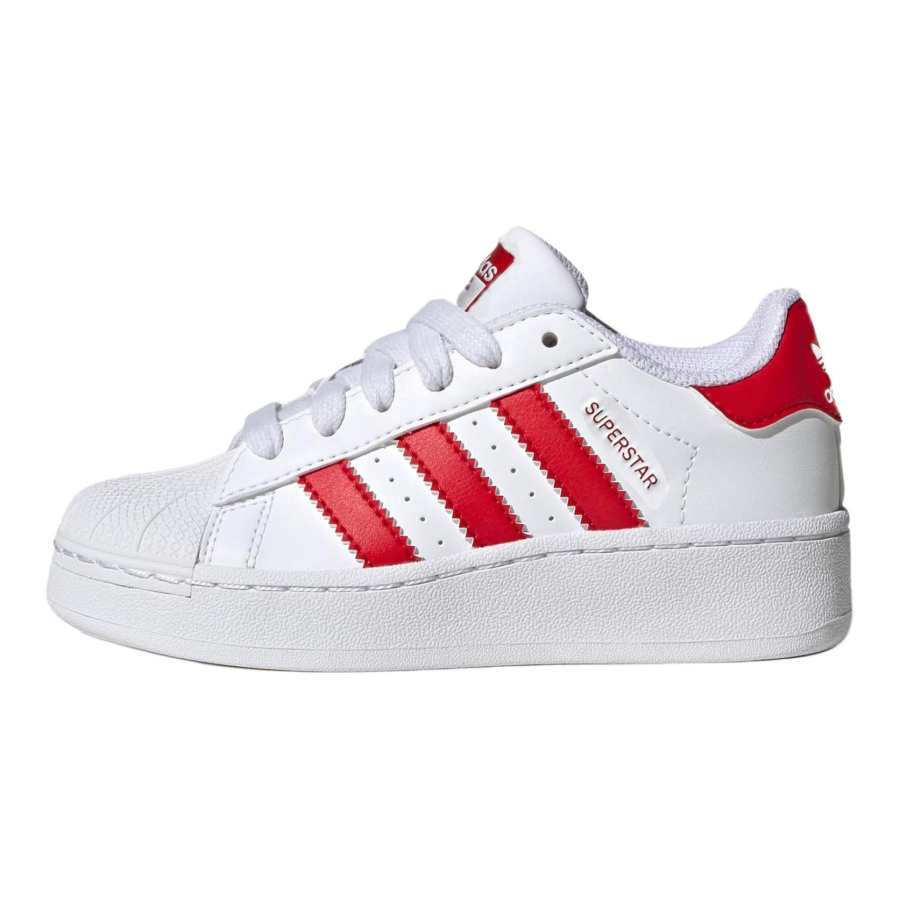 Adidas Adidas SUPERSTAR XLG SUPERSTAR XLG Abrasion Resistant Low top Kids' Skateboarding Shoes White Red Kids'