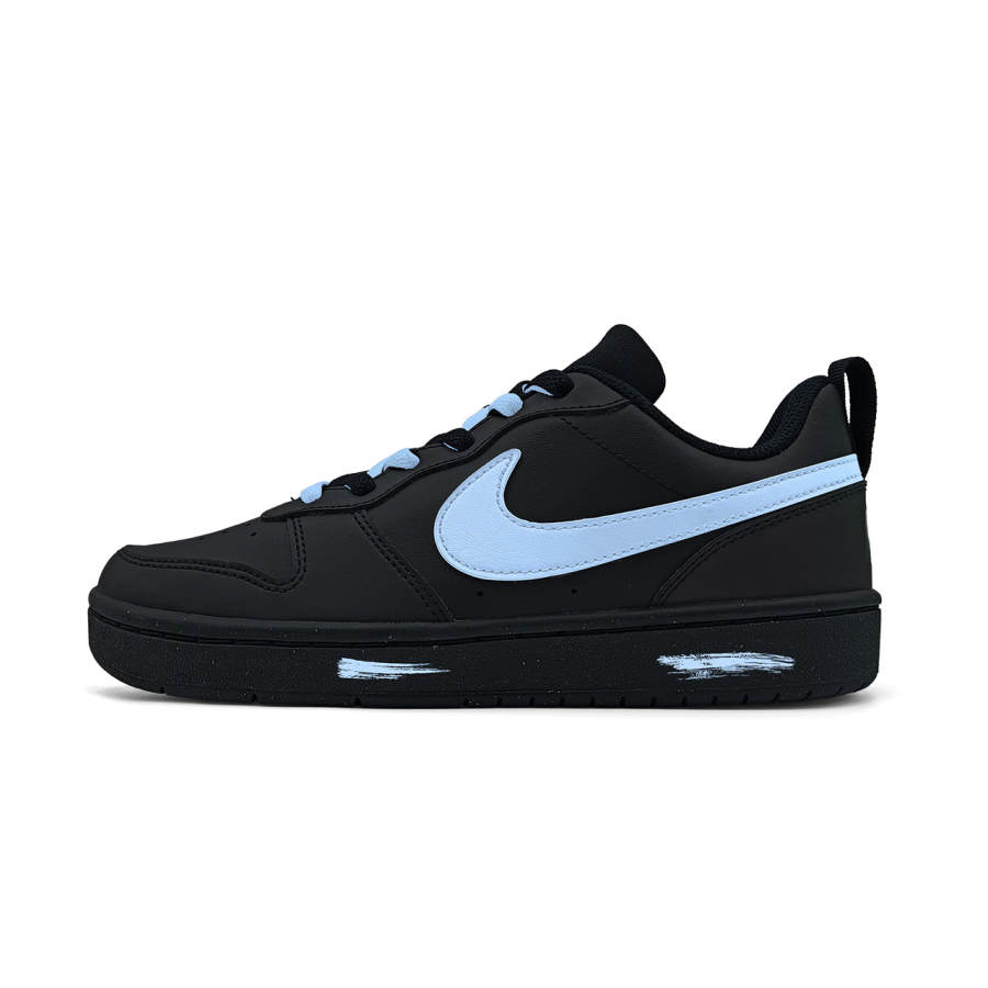 Nike Nike Court Borough Galaxy Scroll Slip Resistant Slip Resistant Low top Kids' Skateboarding Shoes Black Blue Teenagers