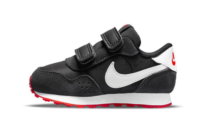 Nike Nike MD Valiant Hook and loop Low top Toddler Shoes Black White Red Infant And Toddler