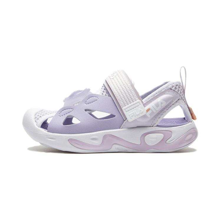 FILA KIDS Comfortable Slip Resistant Abrasion Resistant Children's Sandals Light Purple Children Aged 3 7 Years Old
