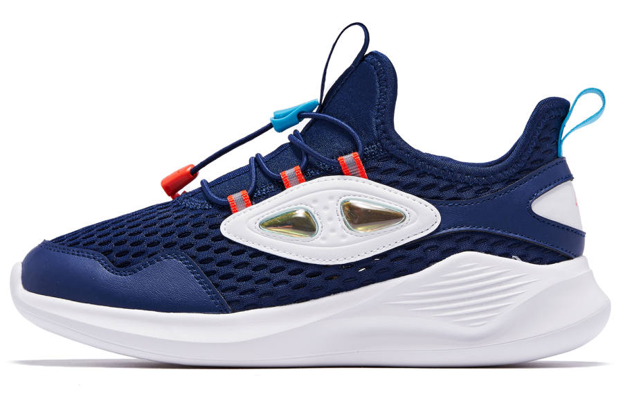 QIAODAN Comfortable Low top Running Shoes Blue White Teenagers