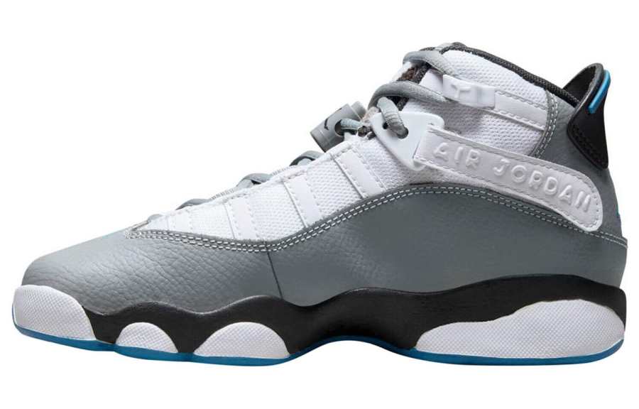 Jordan Jordan Air Jordan 6 Rings Slip Resistant Abrasion Resistant High top Basketball Shoes White Gray Unisex