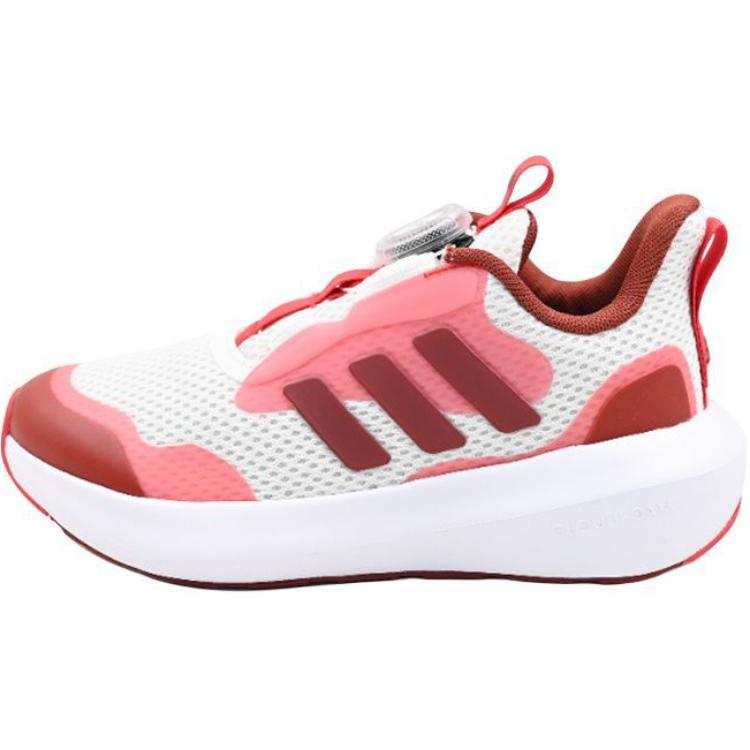 Adidas Adidas FORTARUN 3.0 Slip Resistant Abrasion Resistant Low top Kids' Running Shoes White Red Kids'