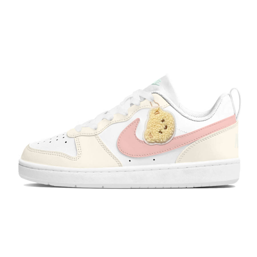 Nike Nike Court Borough Love Confession Balloons Cushioning Low top Kids' Skateboarding Shoes Custard Powder Unisex