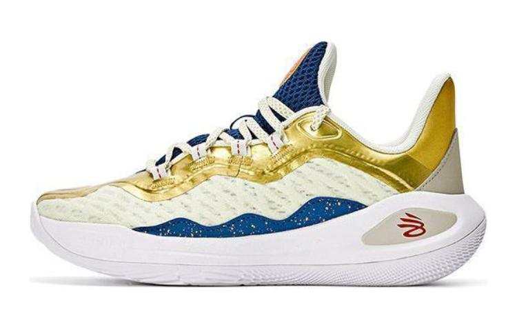 Under Armour Curry 11 Low top Children's Basketball Shoes Blue Gold Unisex