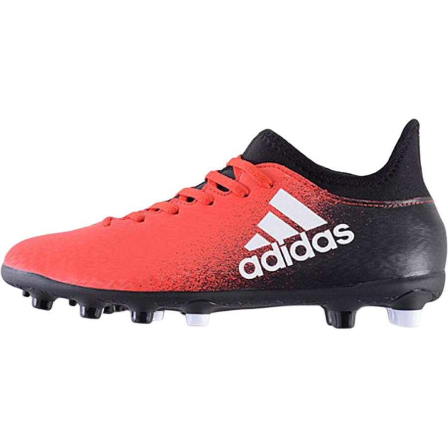 Adidas Adidas Synthetic Leather Slip Resistant Abrasion Resistant Low top Kids' Soccer Shoes Red Black Kids'