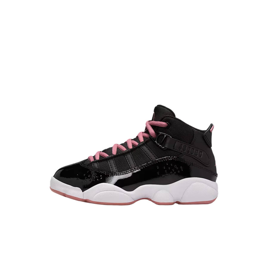 Jordan Jordan Leather Cushioning Mid top Children's Basketball Shoes Black Children Aged 3 7 Years Old