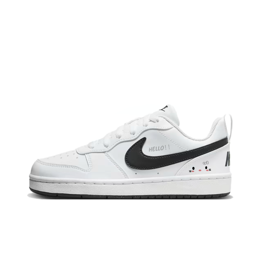 Nike Nike Court Borough Good Morning, Kitten Synthetic Leather Abrasion Resistant Low top Kids' Skateboarding Shoes