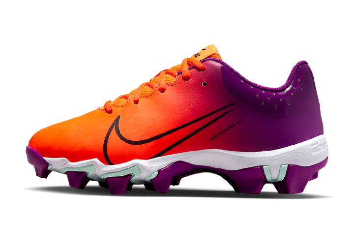 Nike Nike Hyperdiamond 4 Keystone GG Cushioning Slip Resistant Kids' Training Shoes Orange Purple Kids'
