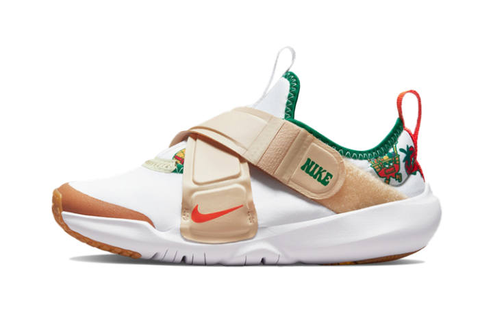 Nike Nike Flex Advance Fabric Slip Resistant Abrasion Resistant Low top Kids' Running Shoes White Brown