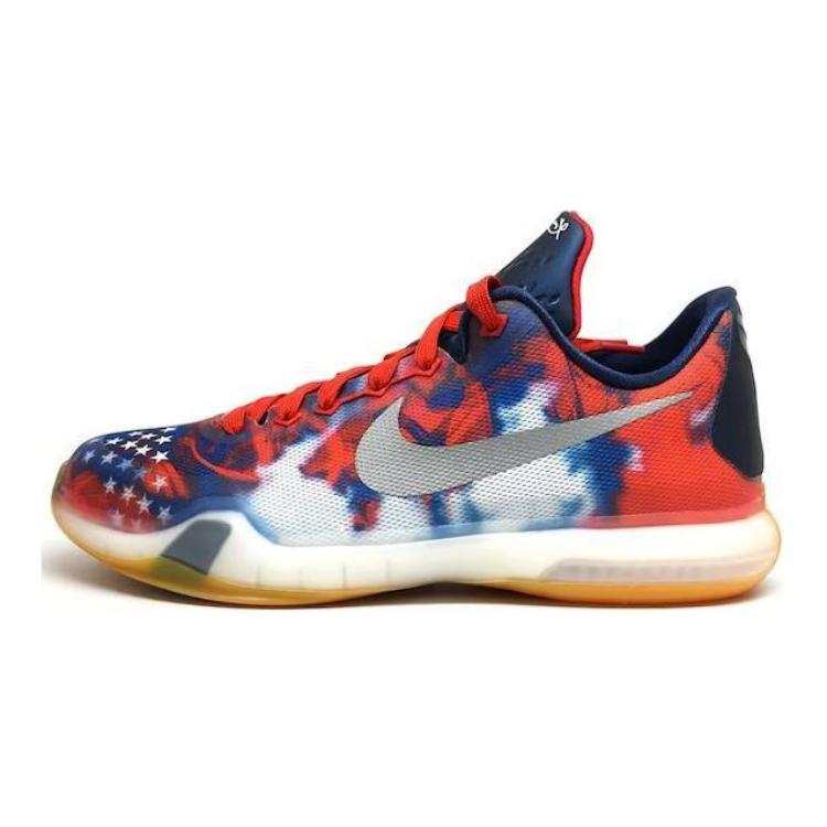 Nike Nike Kobe 10 Low top Basketball Shoes Red Blue White Unisex