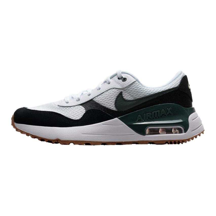 Nike Nike Air Max SYSTM Abrasion Resistant Breathable Low top Running Shoes White Black Green Unisex